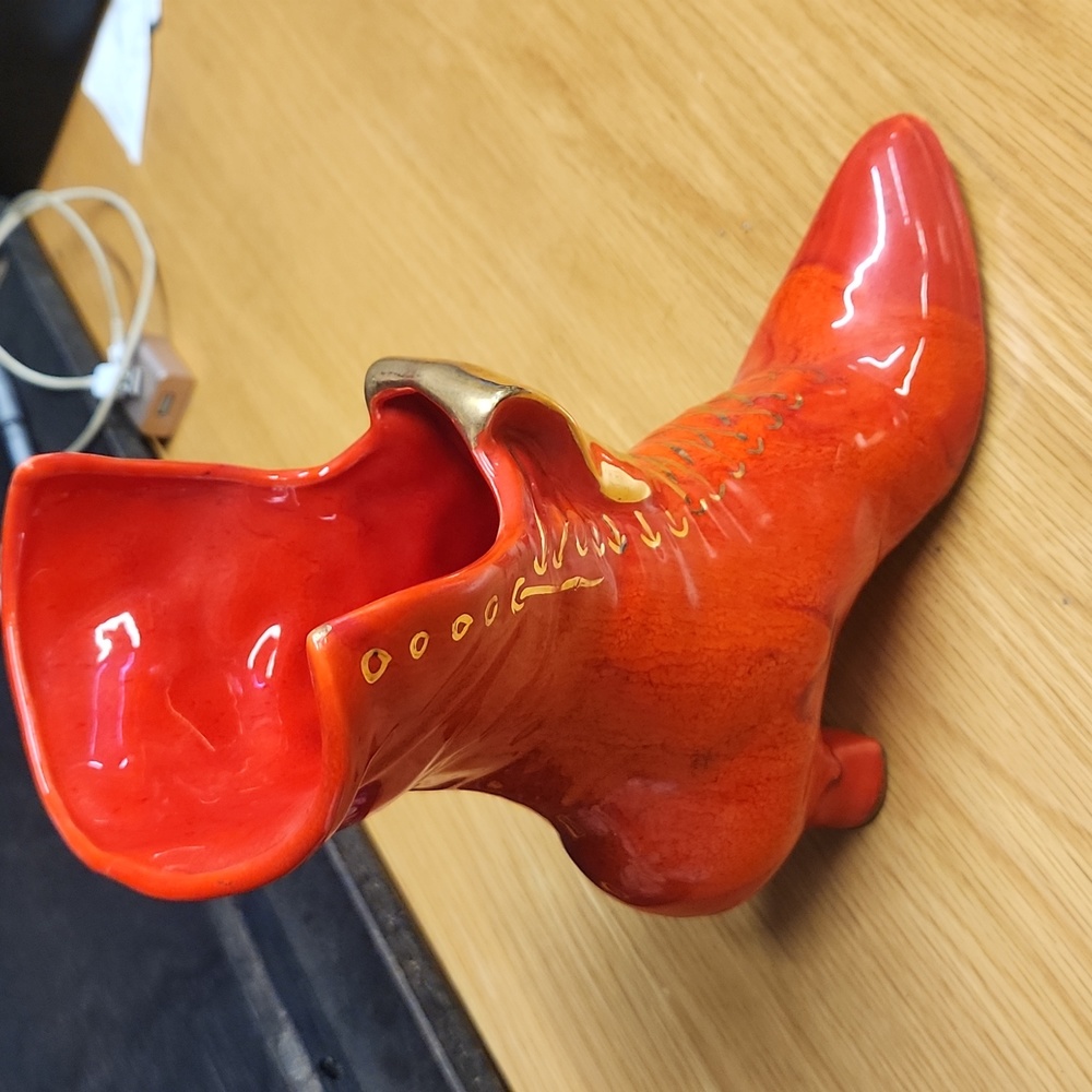 Vintage Ceramic Shoe Granny Boot vase
